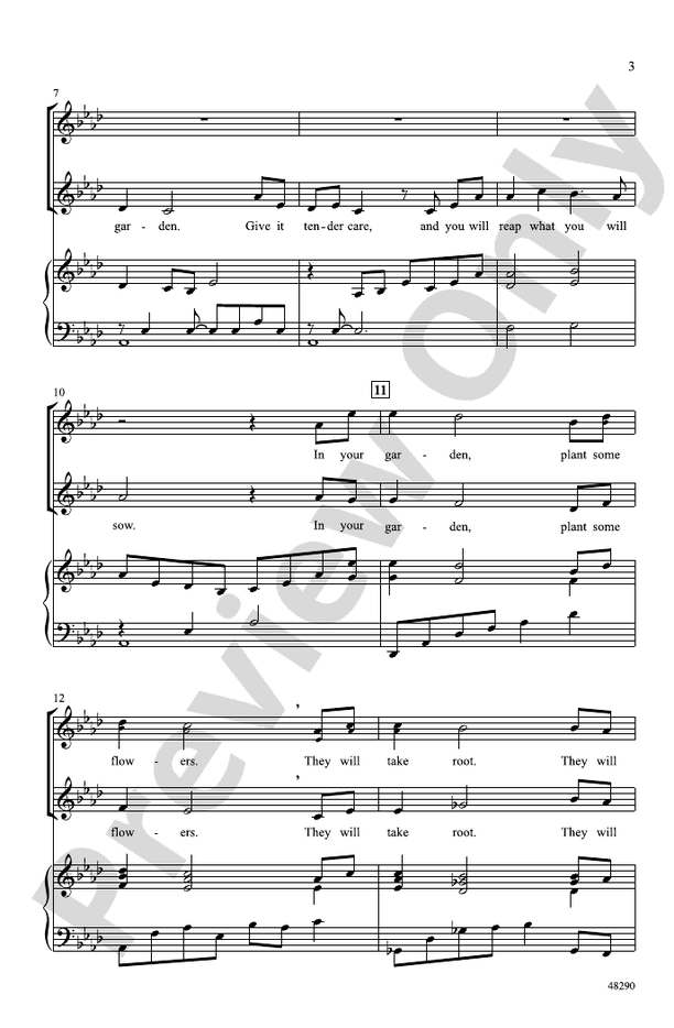 Grow Your Garden – 2-Part/SSA Choral Octavo (Digital Download)