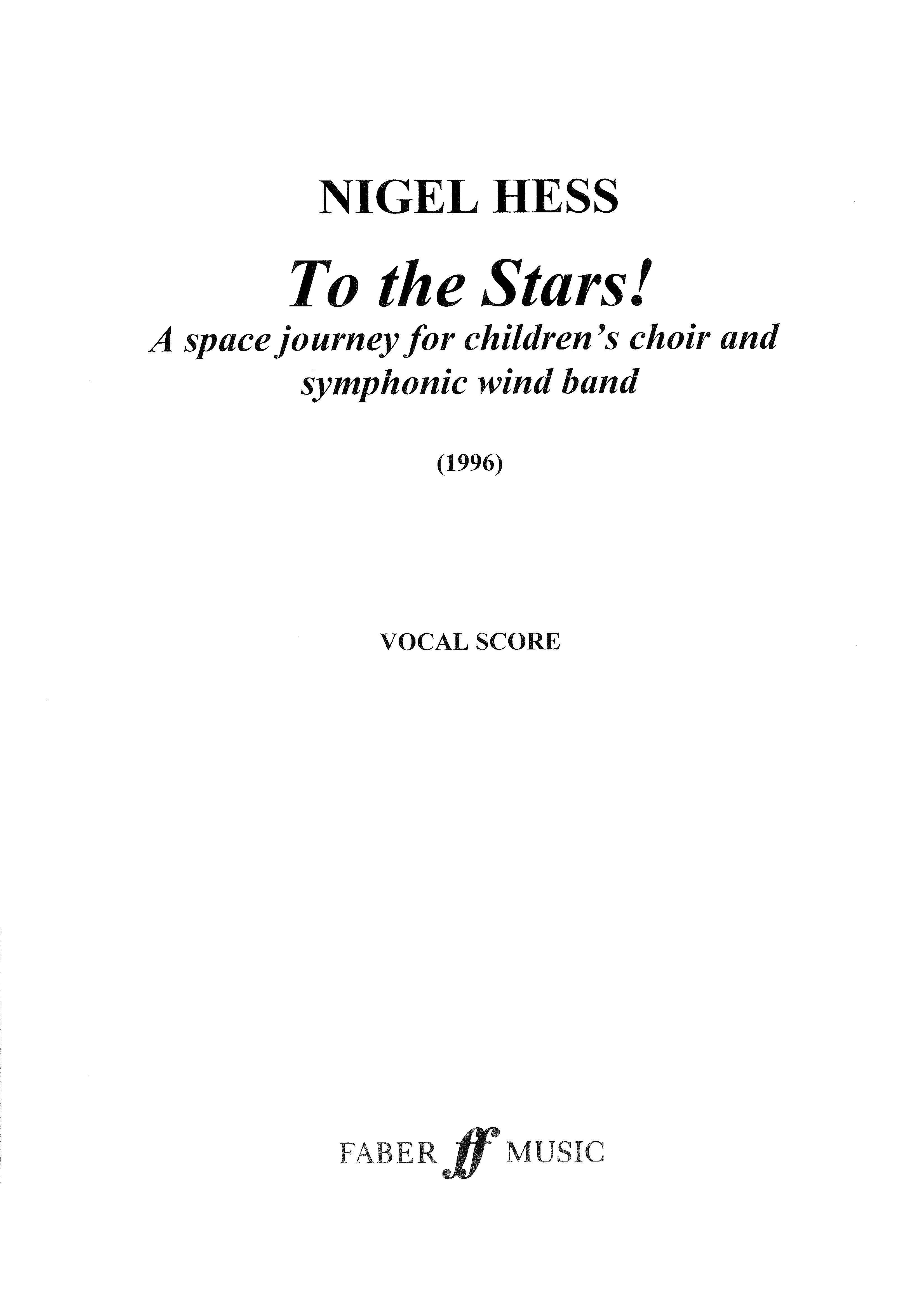 To the Stars! - Children's Voices/Piano (Digital Download)