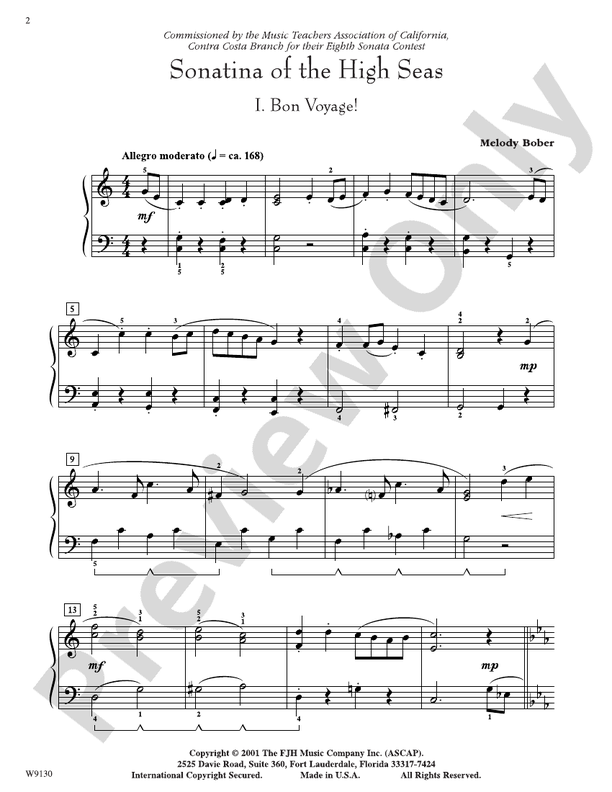 Sonatina of the High Seas - Piano (Digital Download)