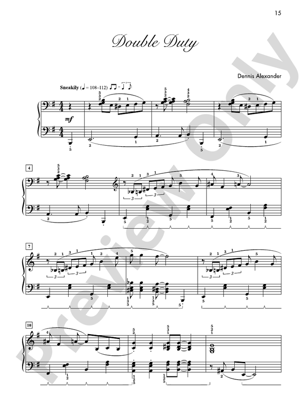 Double Duty  - Piano Solo (Digital Download)