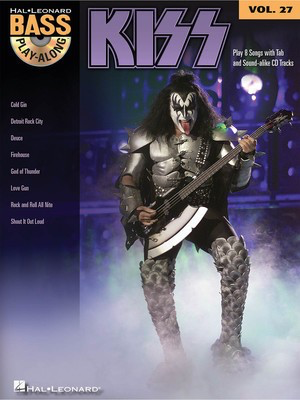Kiss - Bass Play-Along Volume 27 - Bass Guitar Hal Leonard Bass TAB with Lyrics & Chords /CD
