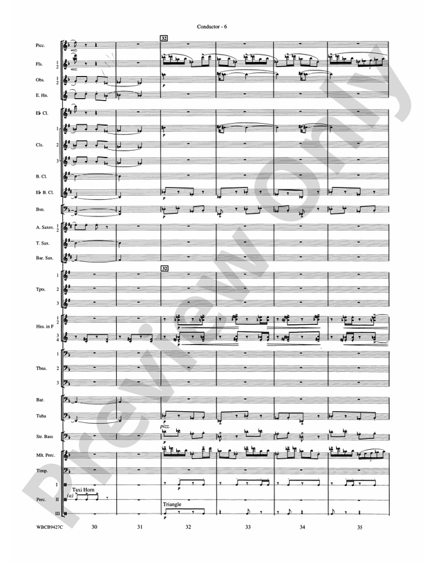 An American in Paris - Concert Band Conductor Score & Parts (Digital Download)