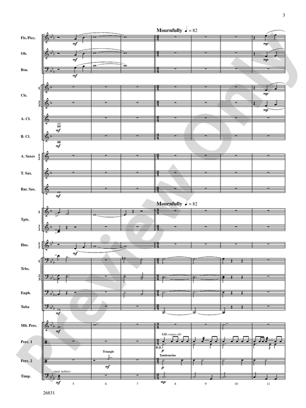 Requiem to a Land Forgotten - Concert Band Conductor Score & Parts (Digital Download)