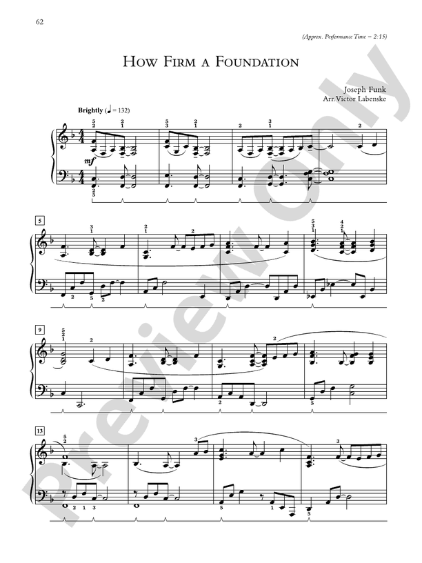 How Firm a Foundation - Piano Solo (Digital Download)