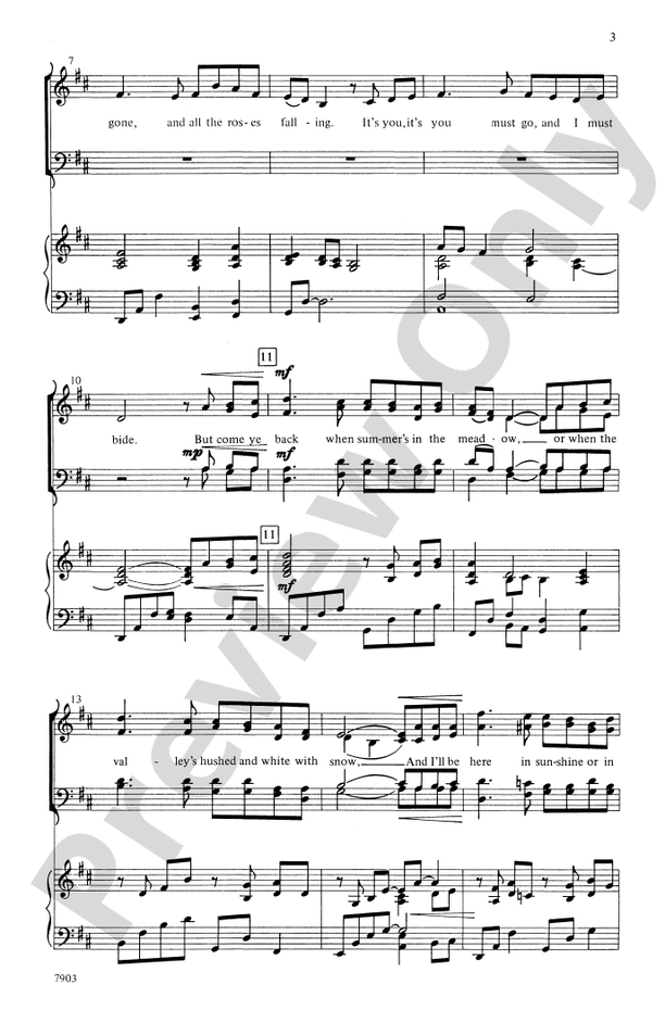 Danny Boy - Arr. Julie Knowles – SATB Choral Octavo (Digital Download)