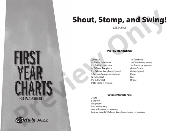 Shout, Stomp, and Swing! - Jazz Ensemble Conductor Score & Parts (Digital Download)