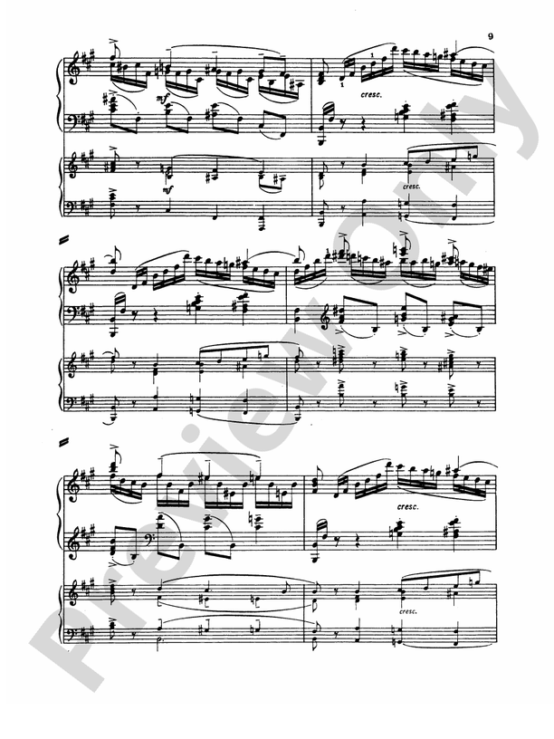 Rachmaninoff - Piano Concerto No. 1 in F sharp Minor, Op. 1 - 2 Piano, 4 Hands (Digital Download)