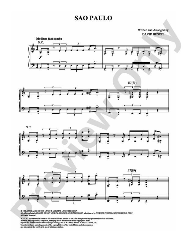 Sao Paulo - Piano (Digital Download)