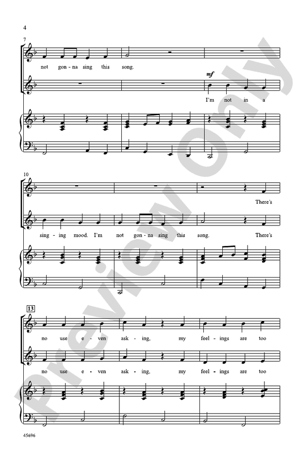 I'm Not Gonna Sing This Song! – 2-Part Choral Octavo (Digital Download)