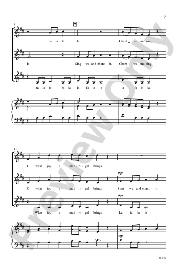 A Madrigal - SSA, a cappella Choral Octavo (Digital Download)