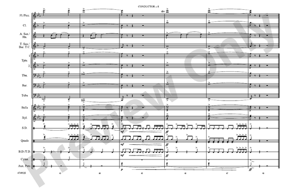 Shallow – Marching Band Conductor Score & Parts (Digital Download)