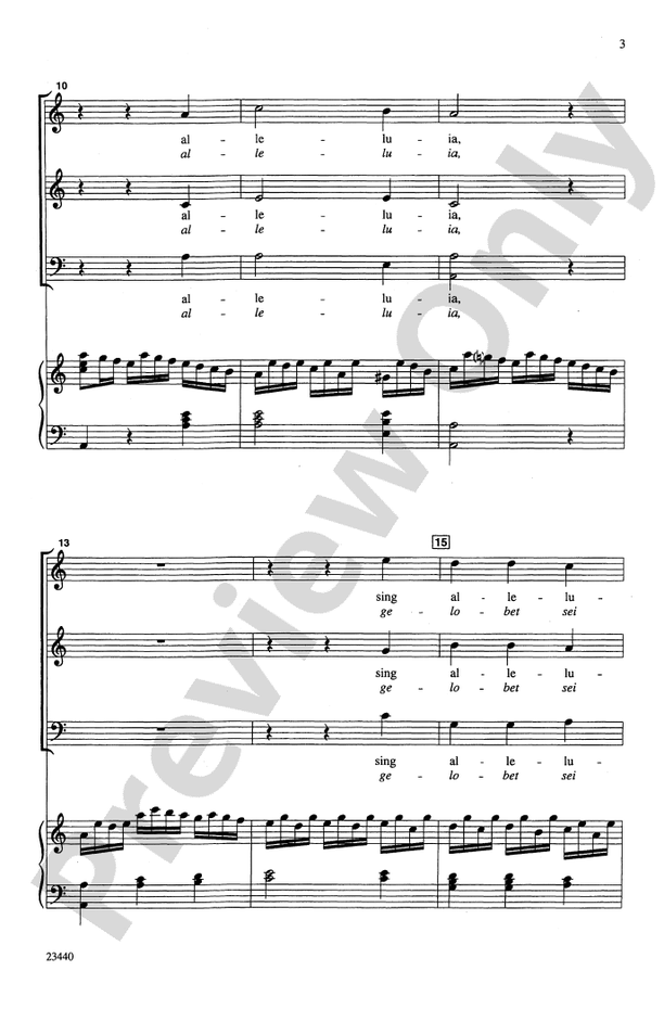 Alleluia (from Uns ist ein Kind geboren) - SAB Choral Octavo (Digital Download)