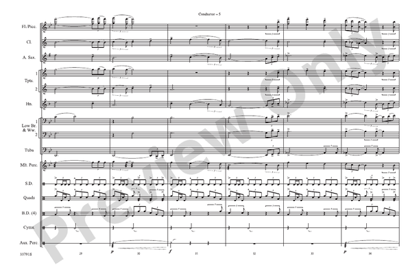 Open Arms – Marching Band Conductor Score & Parts (Digital Download)