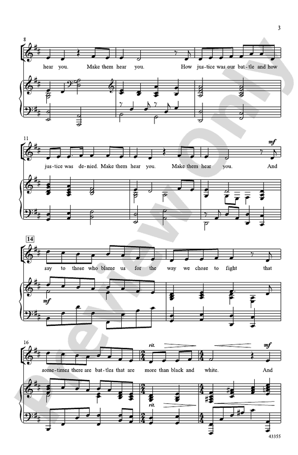 Make Them Hear You (from the musical Ragtime) – SSA Choral Octavo (Digital Download)