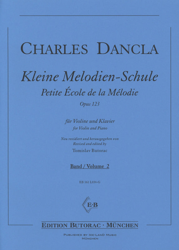 Dancla - Little School of Melodies Op123 Volume 2 - Violin/Piano Accompaniment edited by Butorac Iceland EB161L034-G