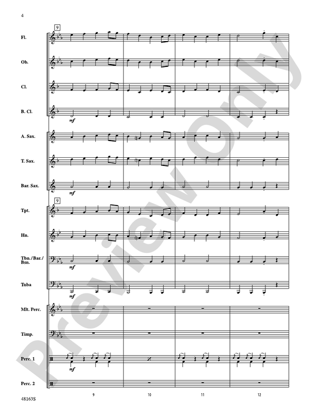 Christmas Holiday March - Concert Band Conductor Score & Parts (Digital Download)