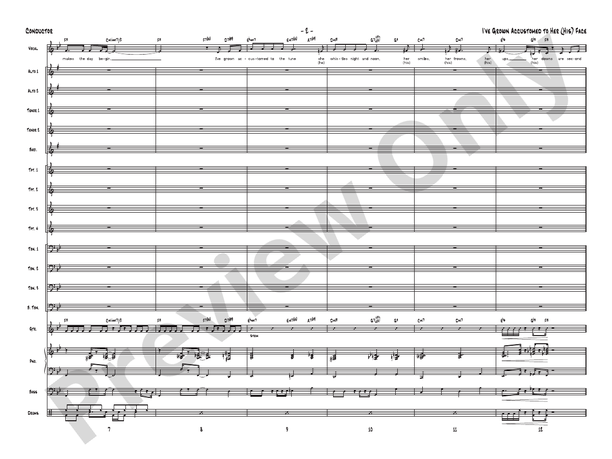 I've Grown Accustomed to Her (His) Face – Jazz Ensemble Conductor Score & Parts (Digital Download)