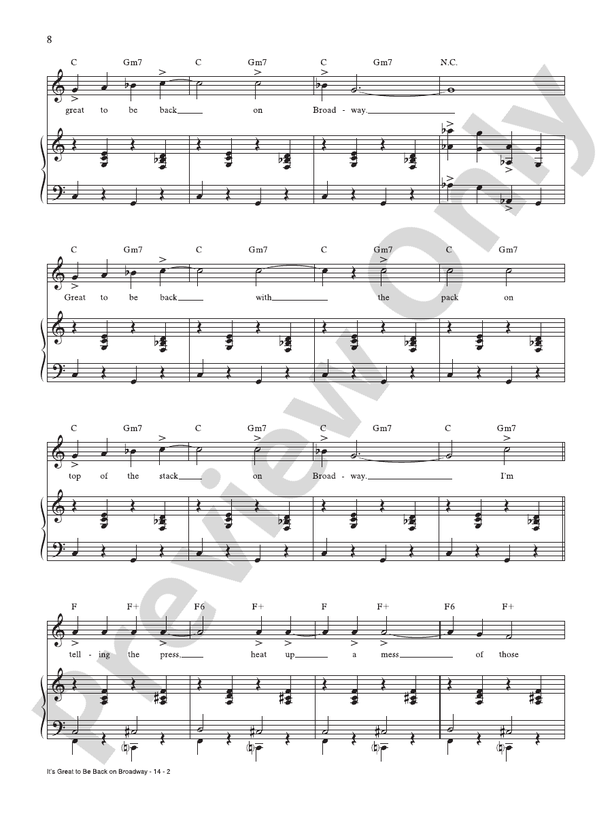 It's Great To Be Back On Broadway - Mr. Magoo - PVG (Digital Download)