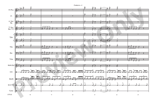 C'mon n' Ride It (The Train) – Marching Band Conductor Score & Parts (Digital Download)