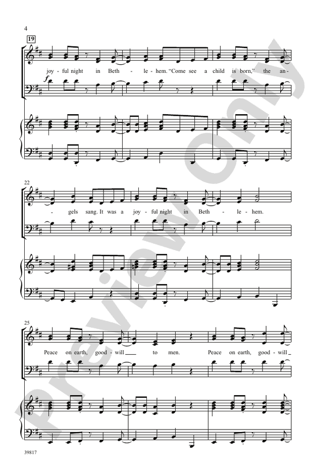 A Joyful Night - 3-Part Mixed Choral Octavo (Digital Download)