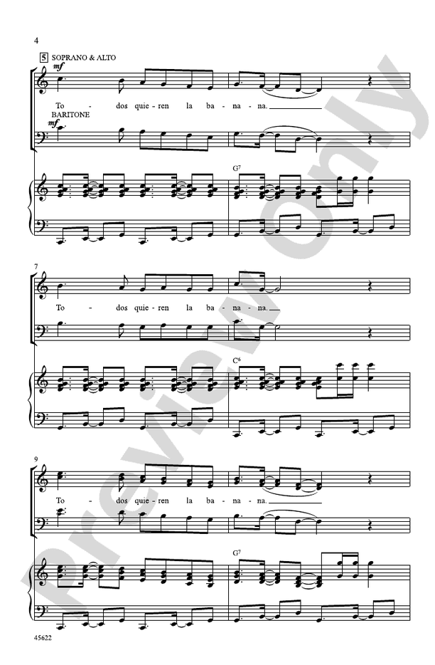 Banana! – SAB Choral Octavo (Digital Download)