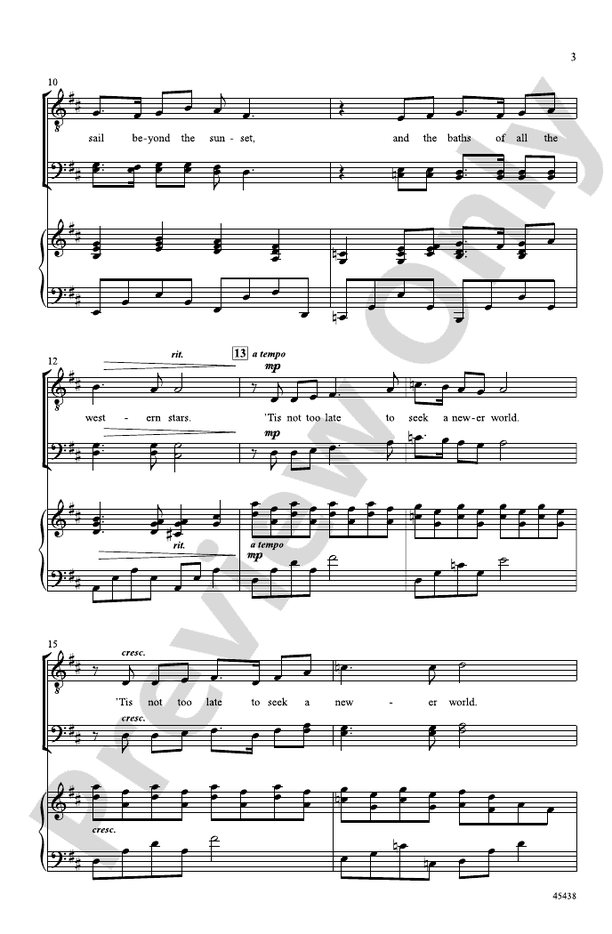 A Newer World - TBB Choral Octavo (Digital Download)