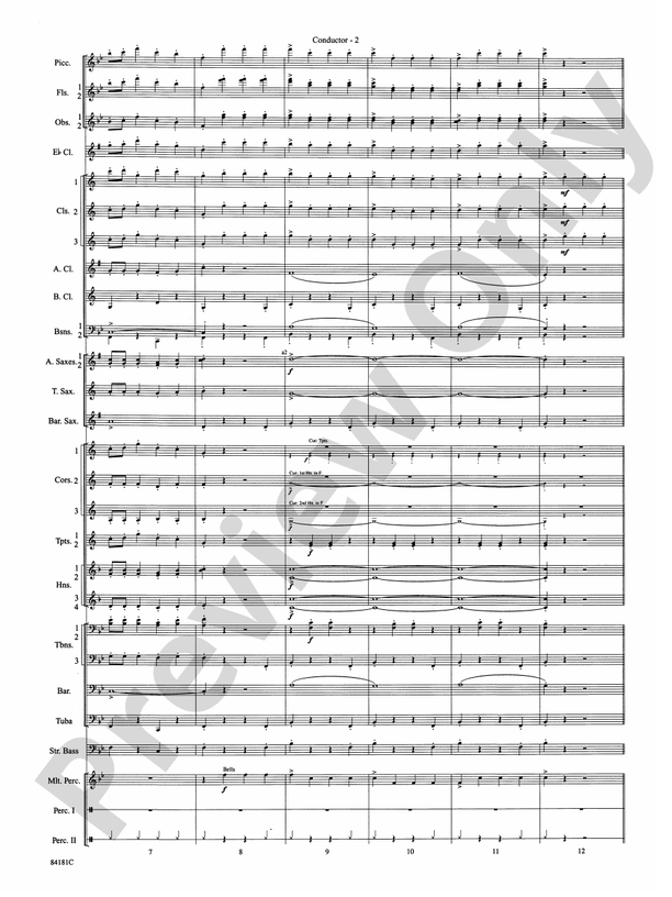 Sleigh Ride (Grade 4) - Concert Band Conductor Score & Parts (Digital Download)