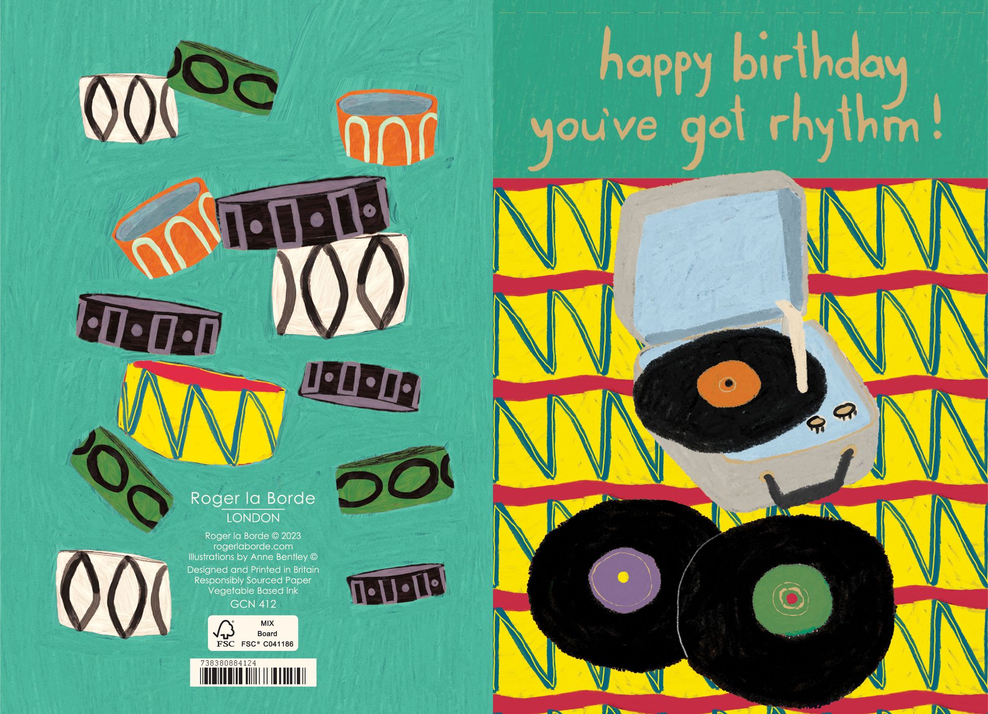 Greeting Card Happy Birthday You've Got Rhythm