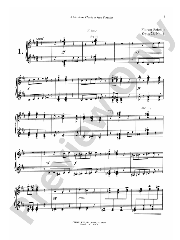 Schmitt - Album of Piano Duets, Volume II - 1 Piano, 4 Hands (Digital Download)