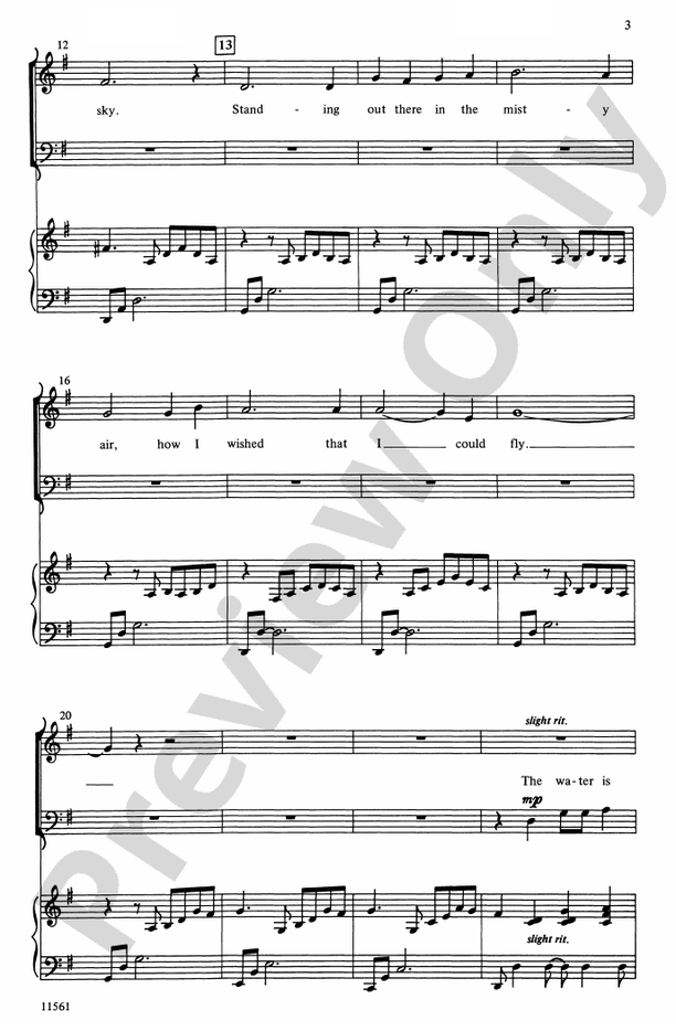 A Distant Shore (The Water Is Wide) - SAB Choral Octavo (Digital Download)