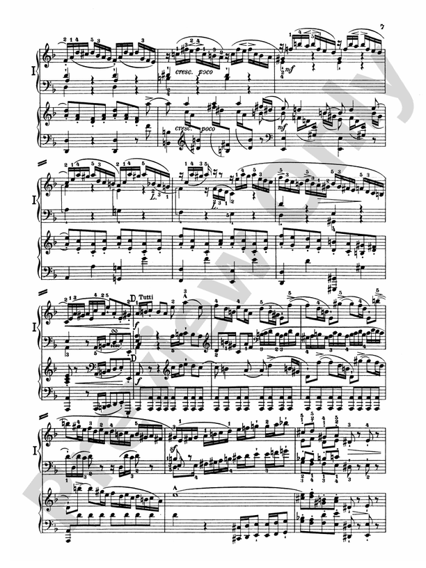 Bach - Piano Concerto in D Minor - 2 Piano, 4 Hands - TWO Copies required - (Digital Download)