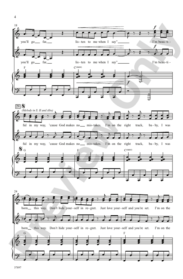 Born This Way – SSA Choral Octavo (Digital Download)