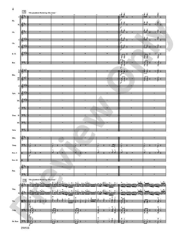 Harry Potter and the Goblet of Fire,™ Concert Suite from – Full Orchestra Conductor Score & Parts (Digital Download)