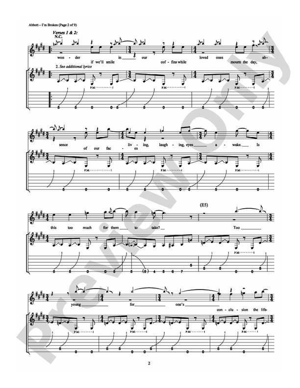 I'm Broken - Guitar TAB (Digital Download)