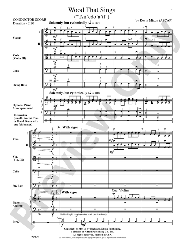 Wood That Sings – String Orchestra Conductor Score & Parts (Digital Download)