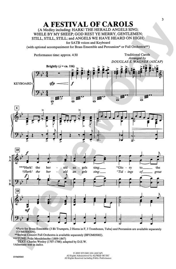 A Festival of Carols (A Medley) - SATB Choral Octavo (Digital Download)