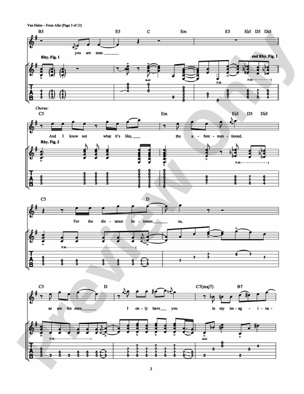 From Afar - Guitar TAB (Digital Download)