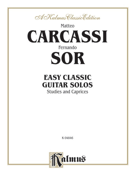 Carcassi & Sor: Easy Classic Guitar Solos - Guitar (Digital Download)