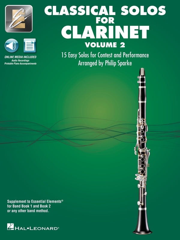 Classical Solos Volume 2 - Clarinet/Media Access Online Hal Leonard 870104