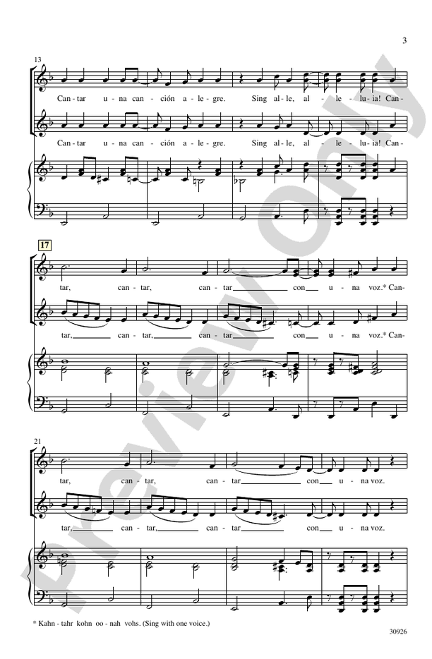 Cantar! (Sing) – SSA Choral Octavo (Digital Download)