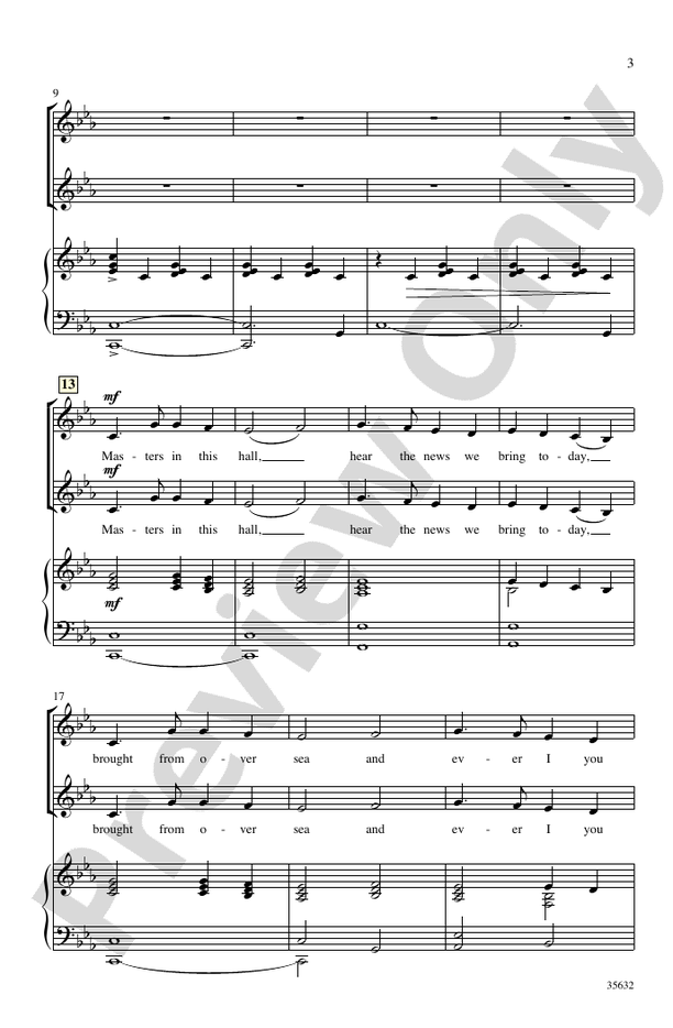 Masters in This Hall – SSA Choral Octavo (Digital Download)