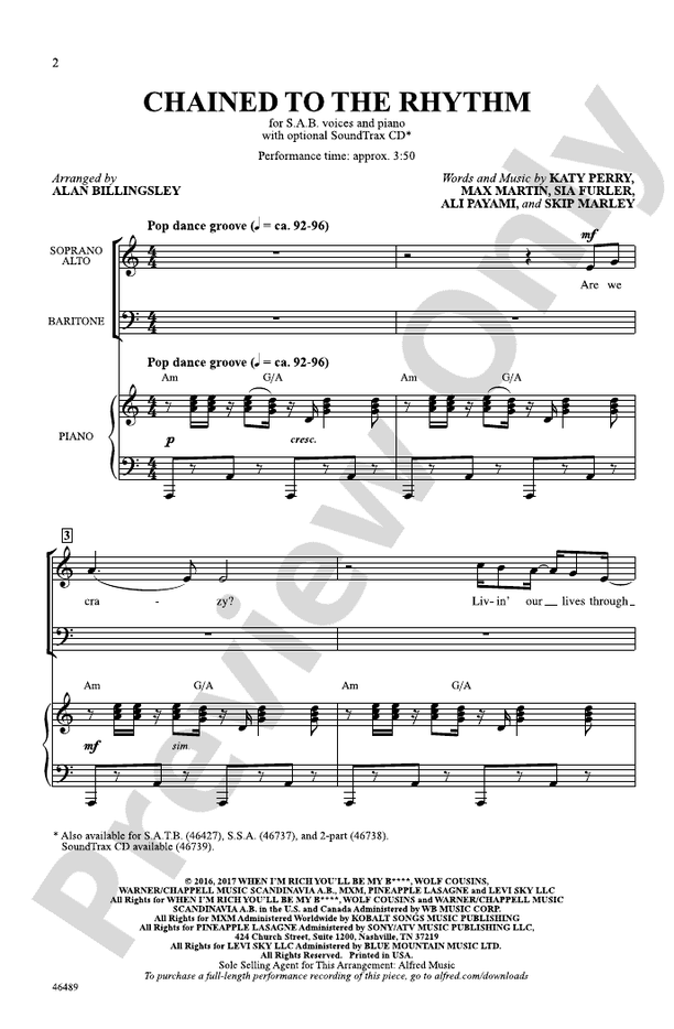 Chained to the Rhythm – SAB Choral Octavo (Digital Download)