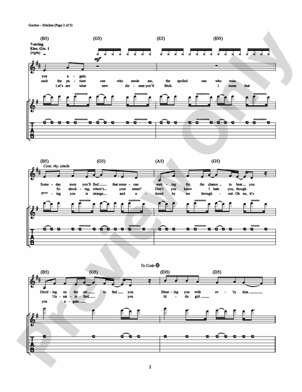Stitches - Guitar TAB (Digital Download)
