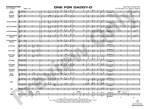 One for Daddy-O - Jazz Ensemble Conductor Score & Parts (Digital Download)