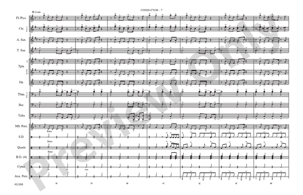 Treasure – Marching Band Conductor Score & Parts (Digital Download)