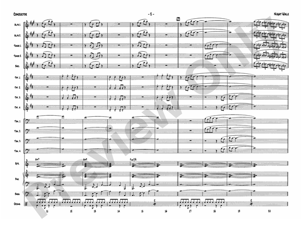 Night Walk - Jazz Ensemble Conductor Score & Parts (Digital Download)