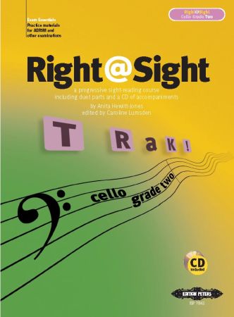 Right@Sight for Cello Grade 2 - Caroline Lumsden - Cello Edition Peters EP7842