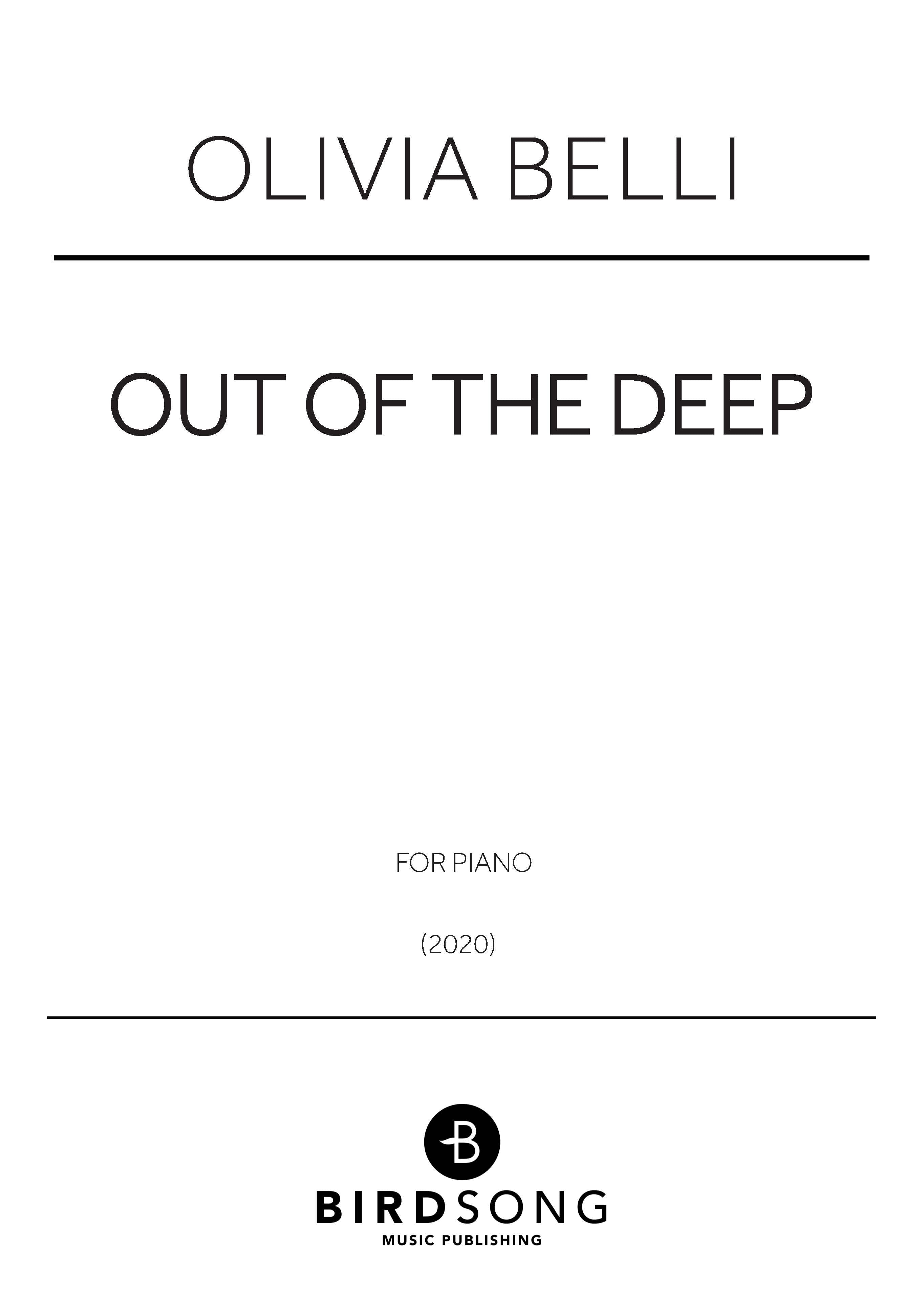 Belli - Out of the Deep - Piano Solo (Digital Download)