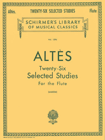 Altes - 26 Selected Studies - Flute Solo Schirmer 50258530