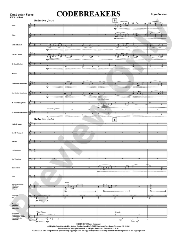 Codebreakers - Concert Band Conductor Score & Parts (Digital Download)